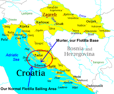 Croatia Flotilla location Image
