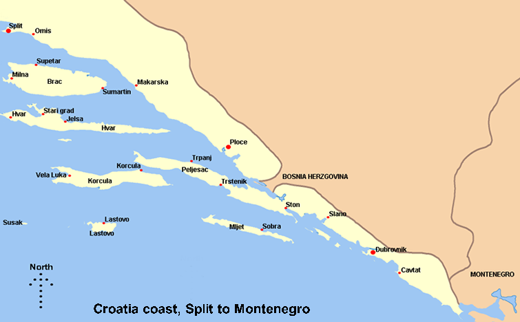 Split to Montenegro