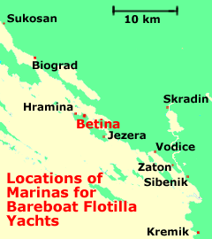 Marina Locations map
