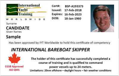 Bareboat Skipper Certificate