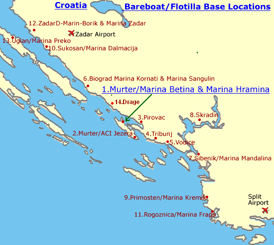 Marina Bases Map