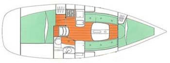 Oceanis 323 layout