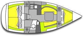 Oceanis 343 Layout