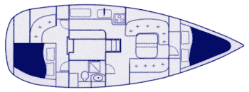 Beneteau Oceanis 36cc layout