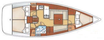 Beneteau Oceanis 37 layout