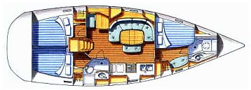 Oceanis 393 layout