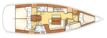 Oceanis 43-4 layout