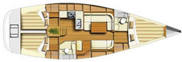 Dufour 40 Layout