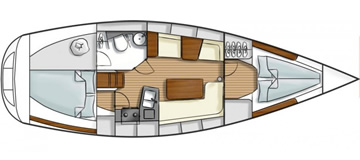 Hanse 342 layout
