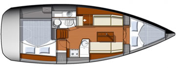 Jeanneau Sun Odyssey 33i layout