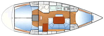 Bavaria 36 Holiday layout